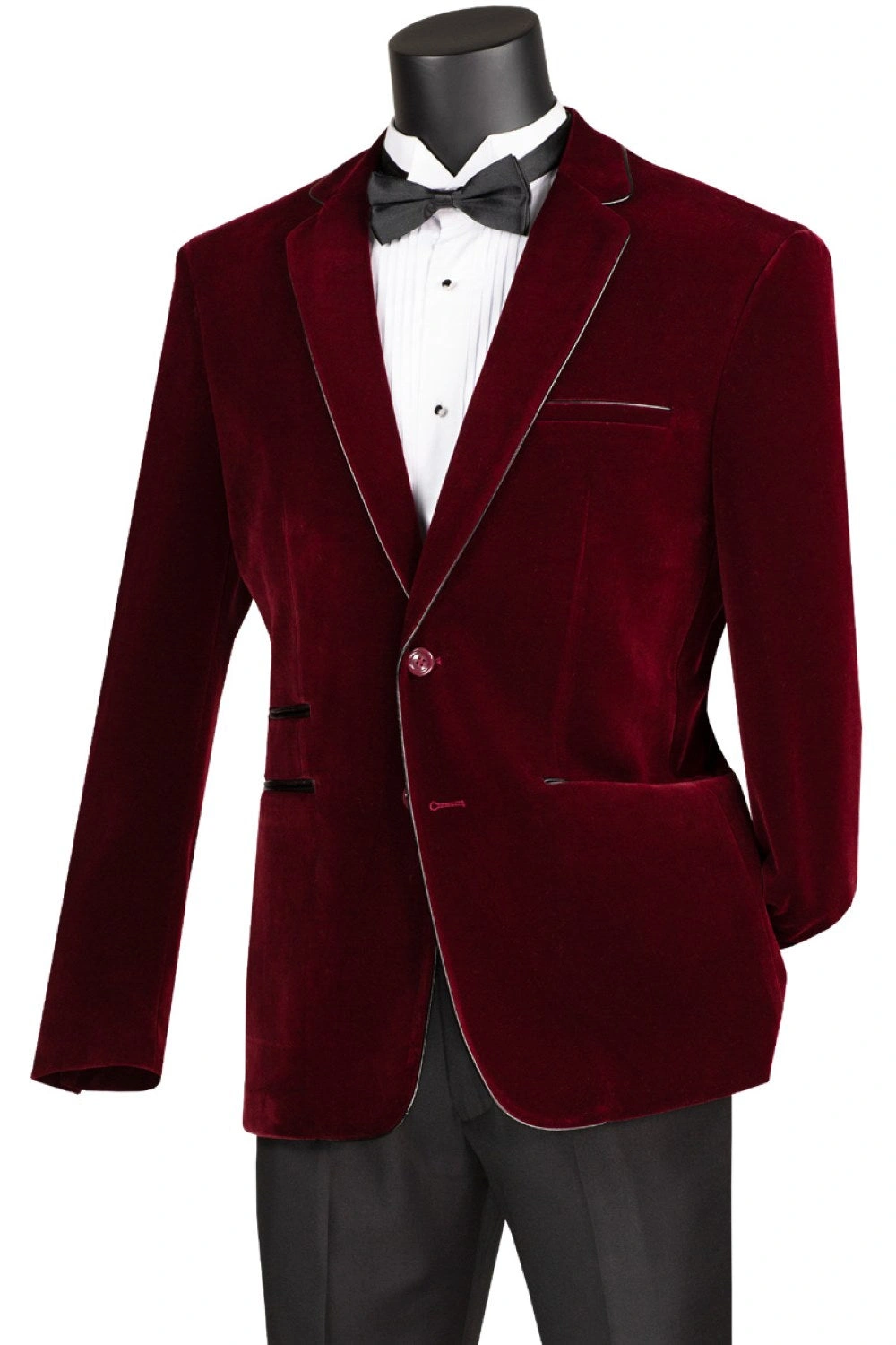 Abito sportivo di velluto Wine Slim Fit: eleganza italiana a due bottoni, stile senza tempo.