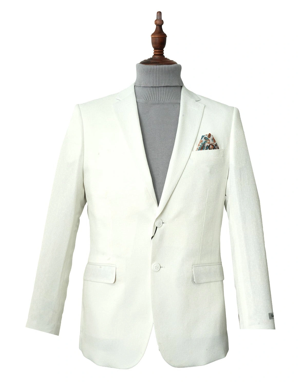 "Giacca Ibrida Off White: Eleganza Minimalista e Scellata per un Look Impeccabile."