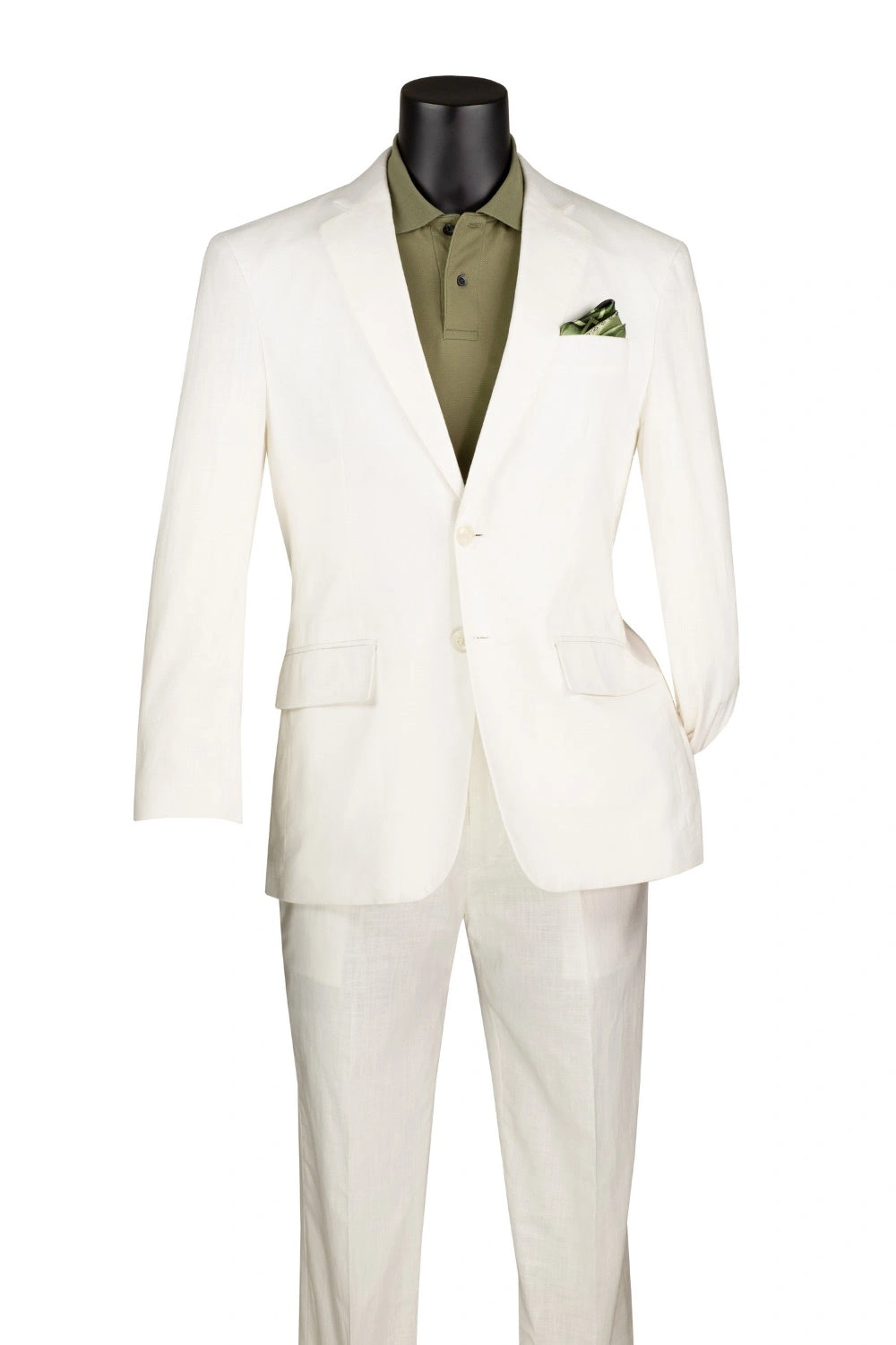 Abito Bianco Lino Moderno con Revers a Lancia: Eleganza Senza Tempo per l'Uomo Raffinato.